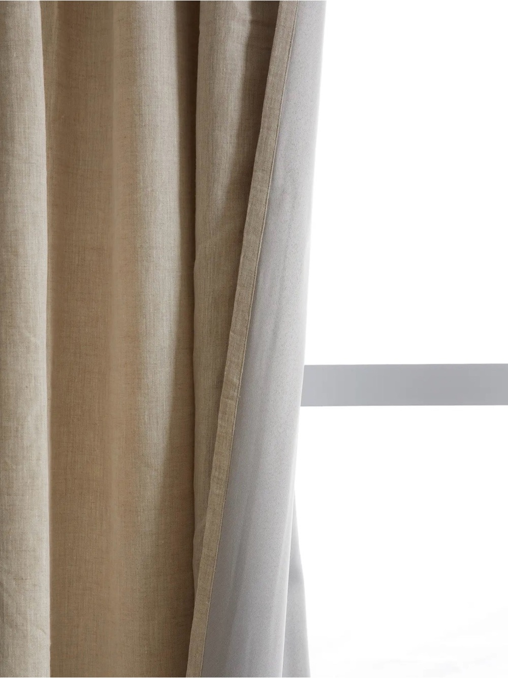 NWOT 48x84 European Linen Room Darkening Curtain Set in Flax - Retail $184 set - Picture 3 of 5